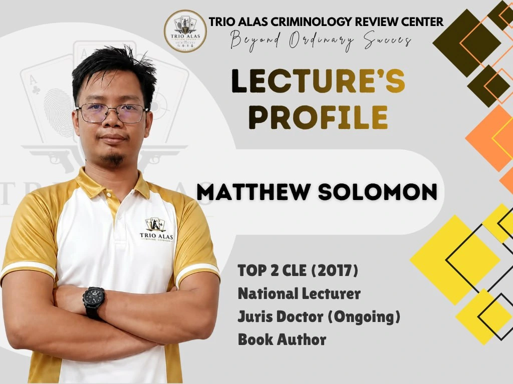 Matthew Solomon, Trio Alas Lecturer